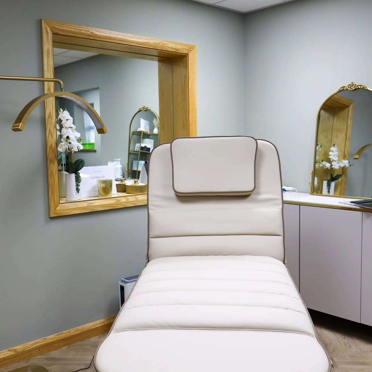 The treatment room at Sharon Tosh Aesthetics in Coleraine